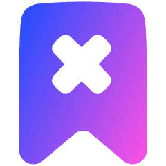 Delete Bookmark Icon from Plump Gradient Set