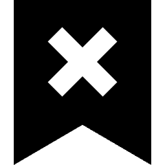Delete Bookmark Icon from Sharp Solid Set