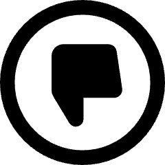 Dislike Circle Icon from Core Remix Set