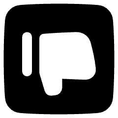 Dislike Square Icon from Plump Solid Set