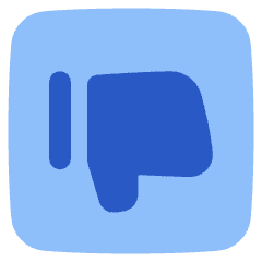 Dislike Square Icon from Plump Flat Set