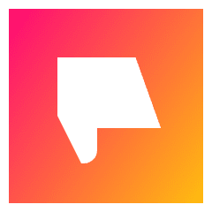 Dislike Square Icon from Sharp Gradient Set