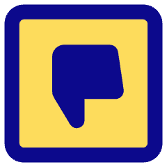 Dislike Square Icon from Core Pop Set