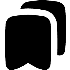 Double Bookmark Icon from Flex Solid Set