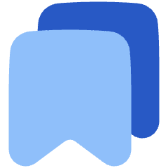 Double Bookmark Icon from Plump Flat Set