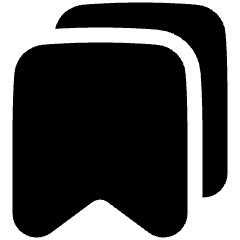 Double Bookmark Icon from Plump Solid Set