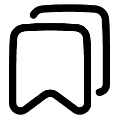 Double Bookmark Icon from Plump Line Set