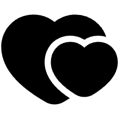 Double Heart Icon from Plump Solid Set