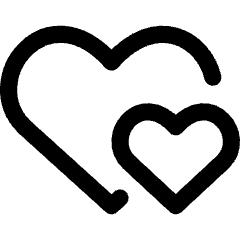 Double Heart Icon from Core Line Set