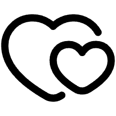 Double Heart Icon from Plump Line Set