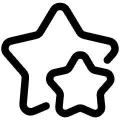 Double Star Icon from Plump Line Set