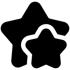 Double Star Icon from Plump Solid Set