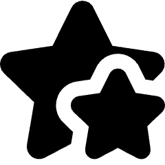 Double Star Icon from Core Solid Set