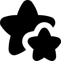 Double Star Icon from Flex Solid Set