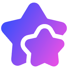 Double Star Icon from Plump Gradient Set