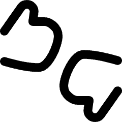 Feedback Like Dislike Icon from Flex Line Set
