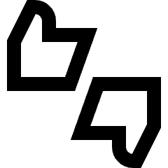 Feedback Like Dislike Icon from Sharp Line Set