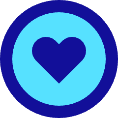 Heart Circle Icon from Sharp Pop Set