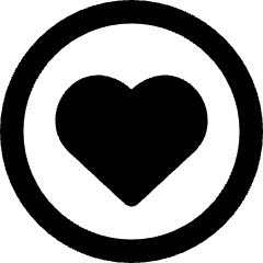 Heart Circle Icon from Core Remix Set