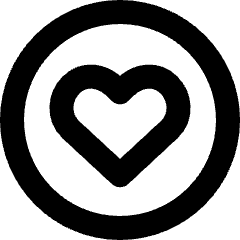 Heart Circle Icon from Micro Line Set