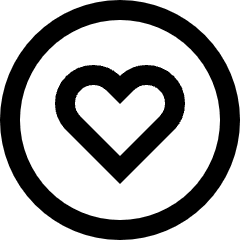 Heart Circle Icon from Sharp Line Set
