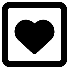 Heart Square Icon from Core Remix Set