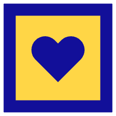 Heart Square Icon from Sharp Pop Set