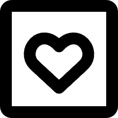 Heart Square Icon from Micro Line Set