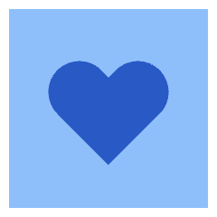 Heart Square Icon from Sharp Flat Set