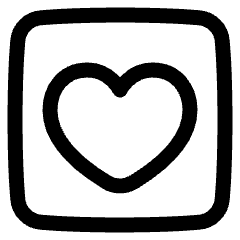 Heart Square Icon from Plump Line Set