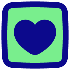 Heart Square Icon from Plump Pop Set