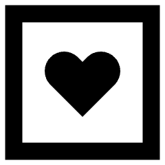 Heart Square Icon from Sharp Remix Set
