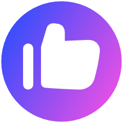 Like Circle Icon from Plump Gradient Set