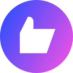 Like Circle Icon from Sharp Gradient Set