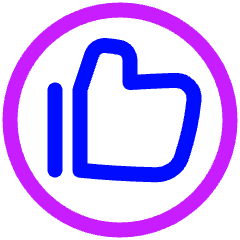 Like Circle Icon from Plump Neon Set