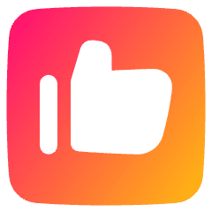 Like Square Icon from Plump Gradient Set