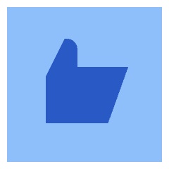 Like Square Icon from Sharp Flat Set