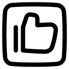 Like Square Icon from Plump Line Set