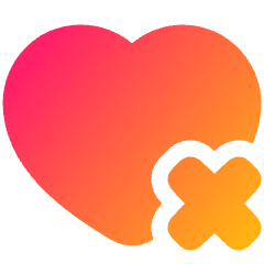 Remove Like Favorite Love Icon from Plump Gradient Set