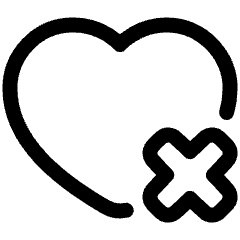 Remove Like Favorite Love Icon from Plump Line Set