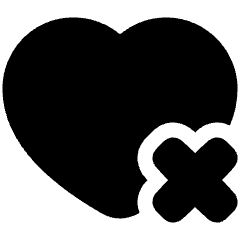 Remove Like Favorite Love Icon from Plump Solid Set