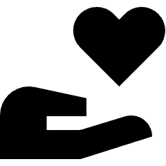 Share Heart Icon from Sharp Solid Set
