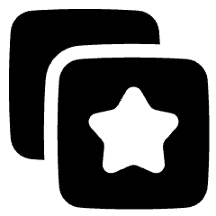 Stack Star Bookmark Manage Icon from Plump Solid Set
