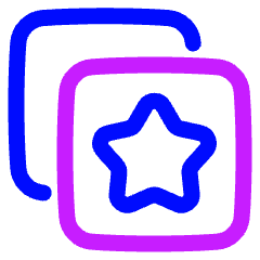 Stack Star Bookmark Manage Icon from Plump Neon Set