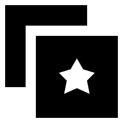 Stack Star Bookmark Manage Icon from Sharp Solid Set