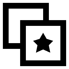 Stack Star Bookmark Manage Icon from Sharp Line Set