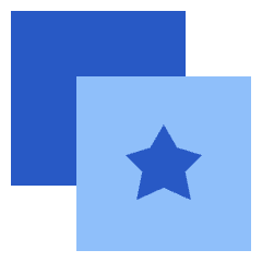 Stack Star Bookmark Manage Icon from Sharp Flat Set