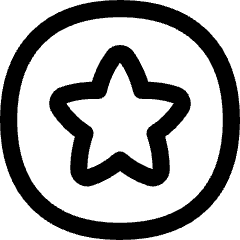 Star Circle Icon from Flex Line Set