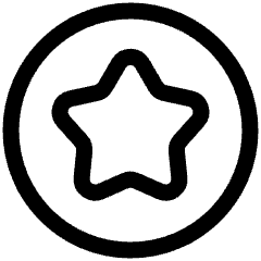 Star Circle Icon from Plump Line Set