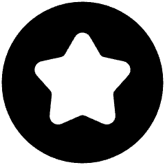 Star Circle Icon from Plump Solid Set